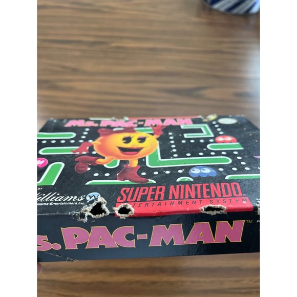 Super Nintendo Ms. PAC-MAN box and manual vintage - Picture 3 of 5